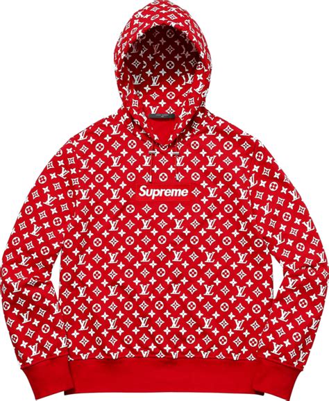 supreme hoodie louis vuitton red|supreme lv hoodie retail price.